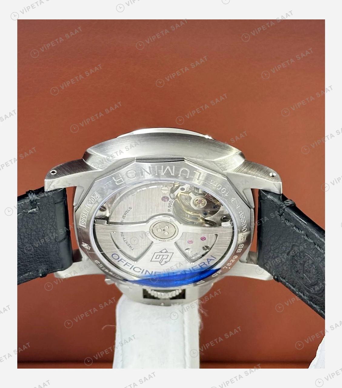 Panerai 44 mm PAM01436 Luminor Marina BiTempo Beyaz Kadran Super Clone ETA Eta Saat detay 4