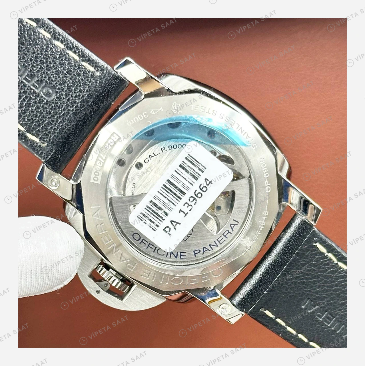 Panerai 44 mm PAM01436 Luminor Marina BiTempo Siyah Kadran Super Clone ETA Eta Saat detay 4