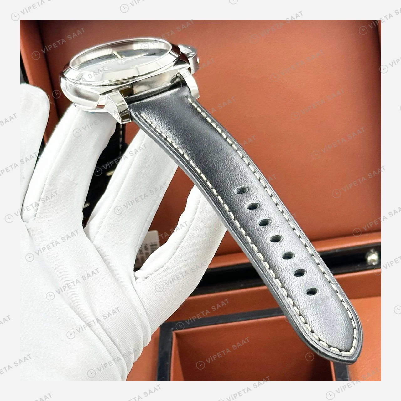 Panerai 44 mm PAM01436 Luminor Marina BiTempo Siyah Kadran Super Clone ETA Eta Saat detay 6