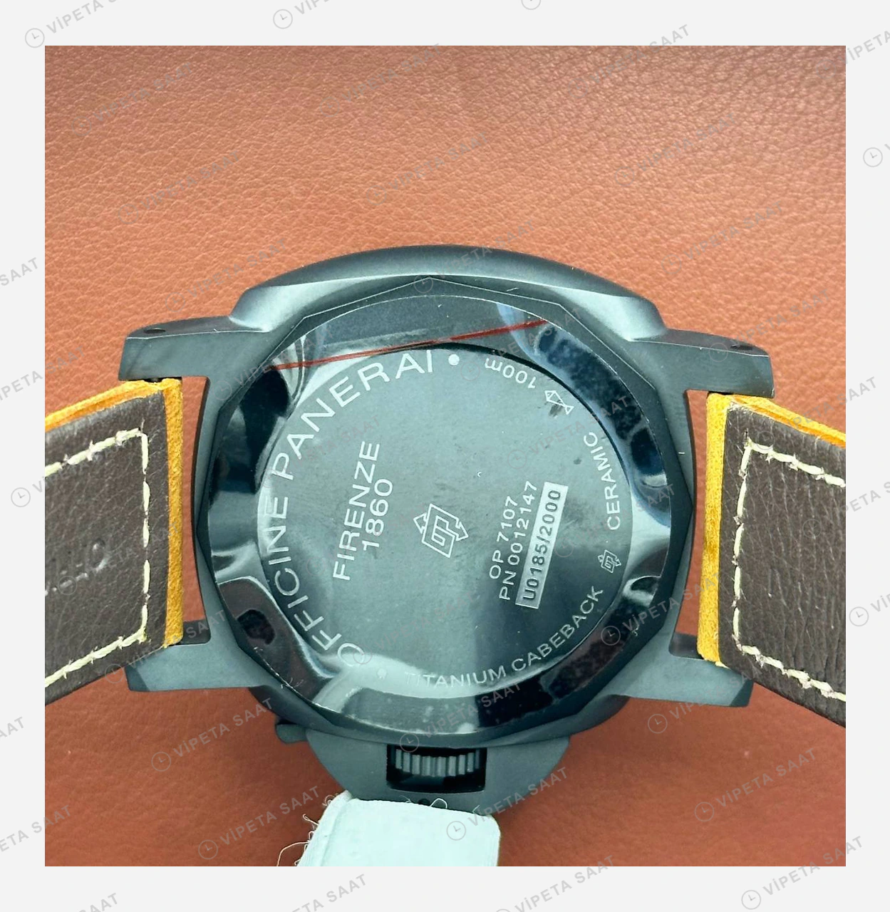 Panerai 44 mm PAM01603 Luminor GMT Karbon Mavi Kadran Nato Super Clone ETA Eta Saat karşıdan görünüm