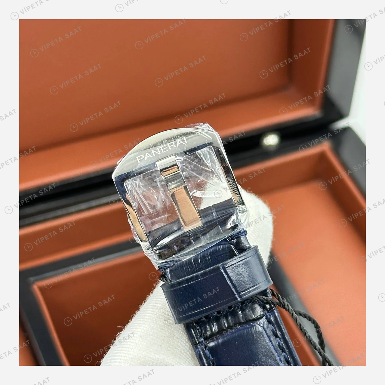 Panerai 45 mm PAM01294 Radiomir Mavi Kadran Deri Kordon Super Clone ETA Eta Saat detay 5