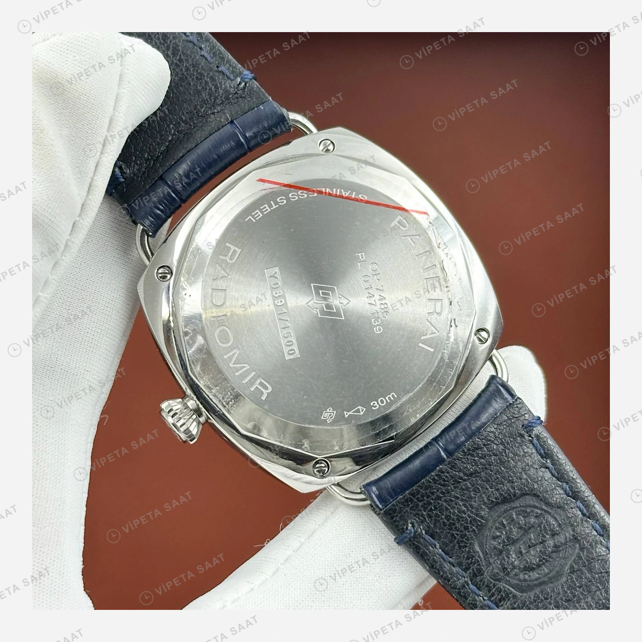 Panerai 45 mm PAM01294 Radiomir Mavi Kadran Klasik Super Clone ETA Eta Saat detay 4
