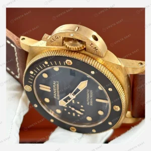 Panerai 47 mm PAM01074 Submersible Bronzo Kahverengi Kadran Deniz Super Clone ETA Eta Saat karşıdan görünüm