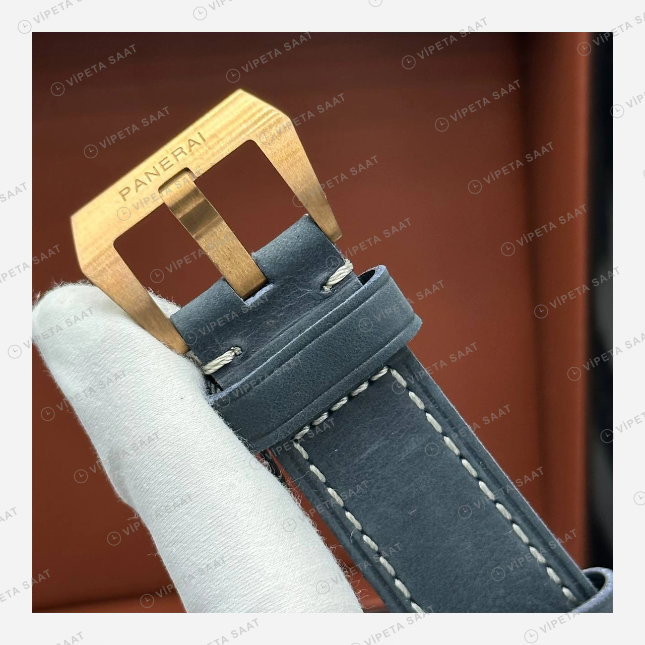 Panerai 47 mm PAM01074 Submersible Bronzo Mavi Kadran Klasik Super Clone ETA Eta Saat detay 4