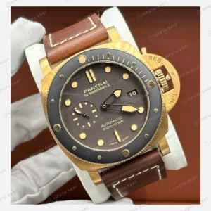 Panerai 47 mm PAM01074 Submersible Bronzo Siyah Kadran Klasik Super Clone ETA Eta Saat detay 6