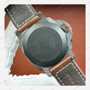 Panerai 47 mm PAM01616 Luminor Marina Karbon Siyah Kadran Klasik Super Clone ETA Eta Saat karşıdan görünüm