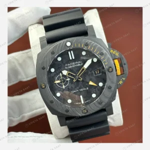 Panerai 47 mm PAM01616 Submersible Karbon Siyah Kadran Klasik Super Clone ETA Eta Saat detay 5