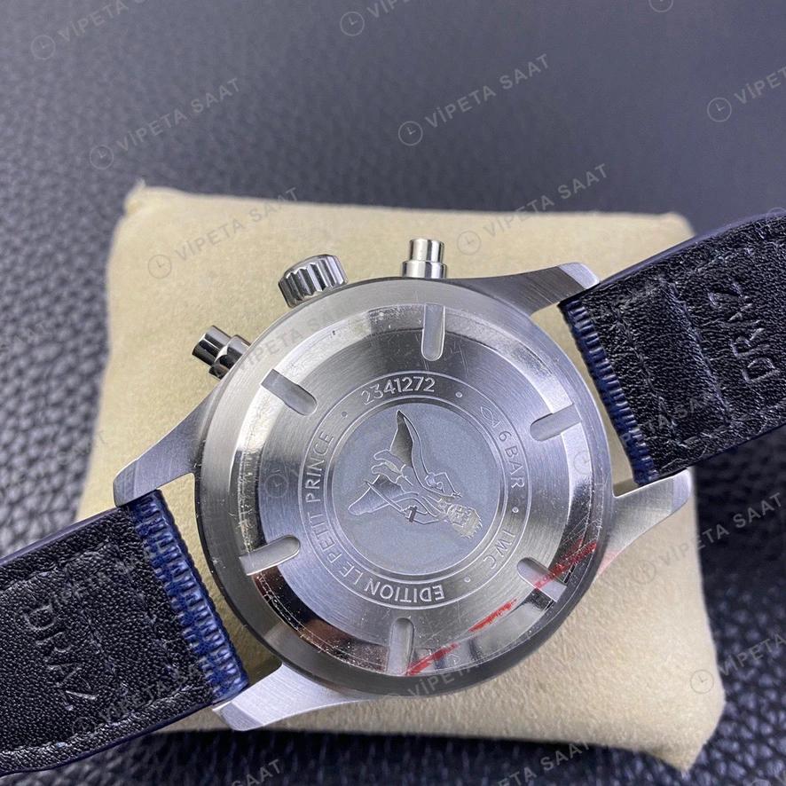 Panerai GMT-Master II Luminor GMT Mavi Kadran Celik Kasa Kahverengi Deri Super Clone Eta Eta Saat detay 5