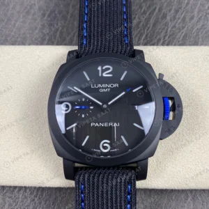 Panerai Luminor GMT Siyah Seramik Kasa Siyah Nato Kordon Super Clone Eta Eta Saat detay 3