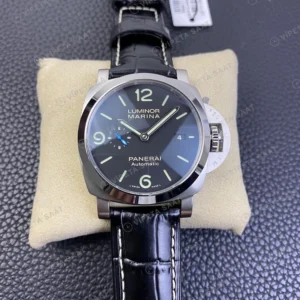 Panerai Luminor Marina Siyah Kadran Celik Kasa Siyah Deri Super Clone Eta Eta Saat detay 5