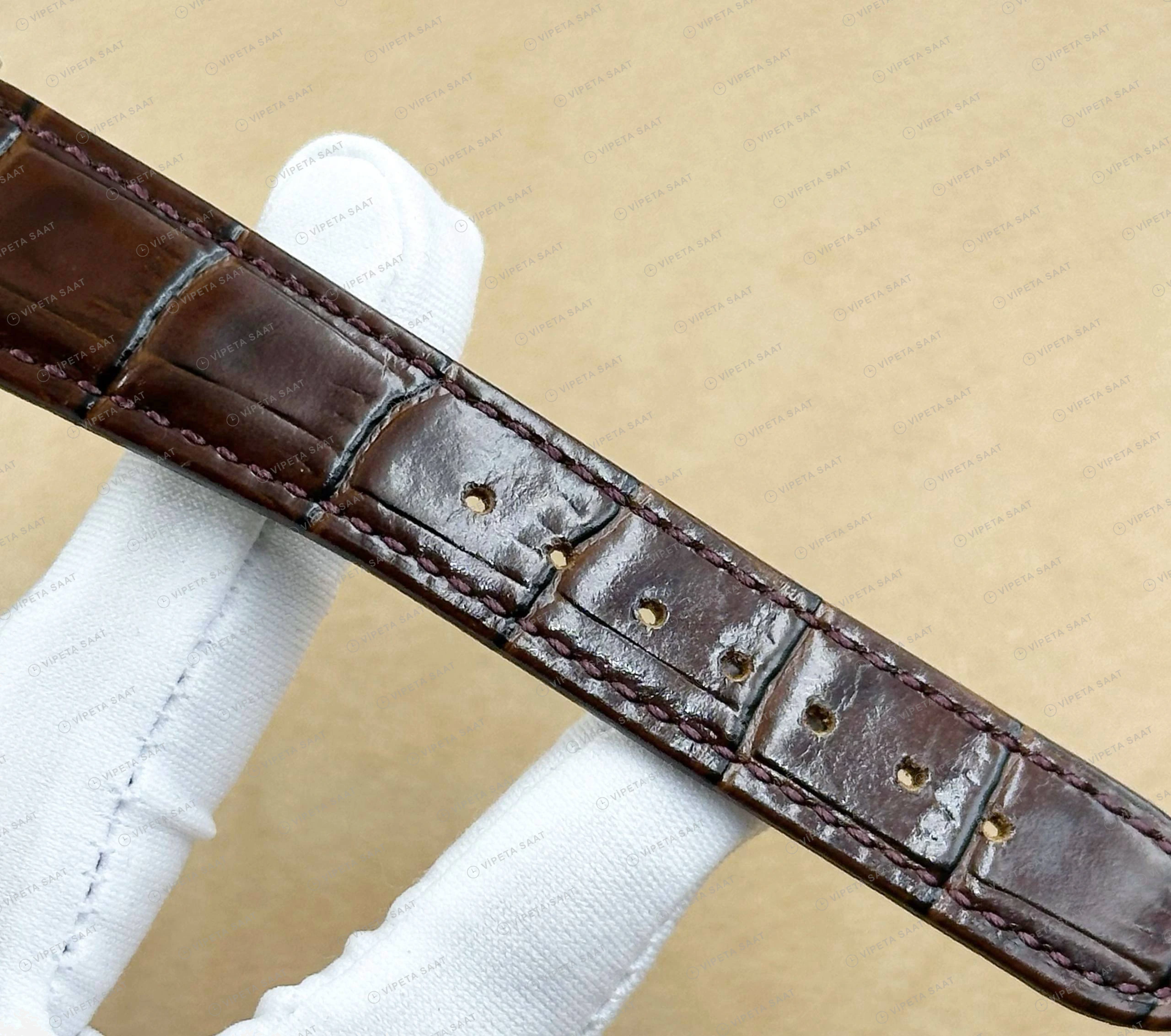 Patek Philippe 39 mm Calatrava Cloisonne Kuş Sanat Kadran Deri Super Clone ETA Eta Saat detay 4
