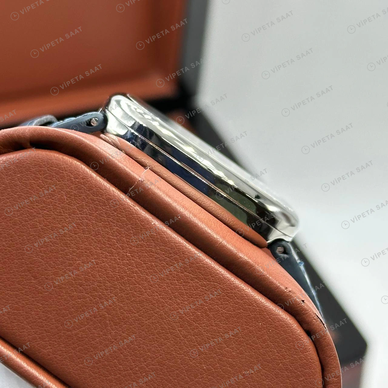 Patek Philippe 40 mm Golden Ellipse Mavi Kadran Deri Klasik Super Clone ETA Eta Saat detay 5