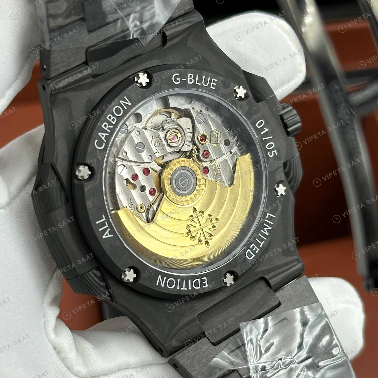 Patek Philippe 40 mm Nautilus Çelik Kasa Arka Kapak Super Clone ETA Eta Saat detay 4
