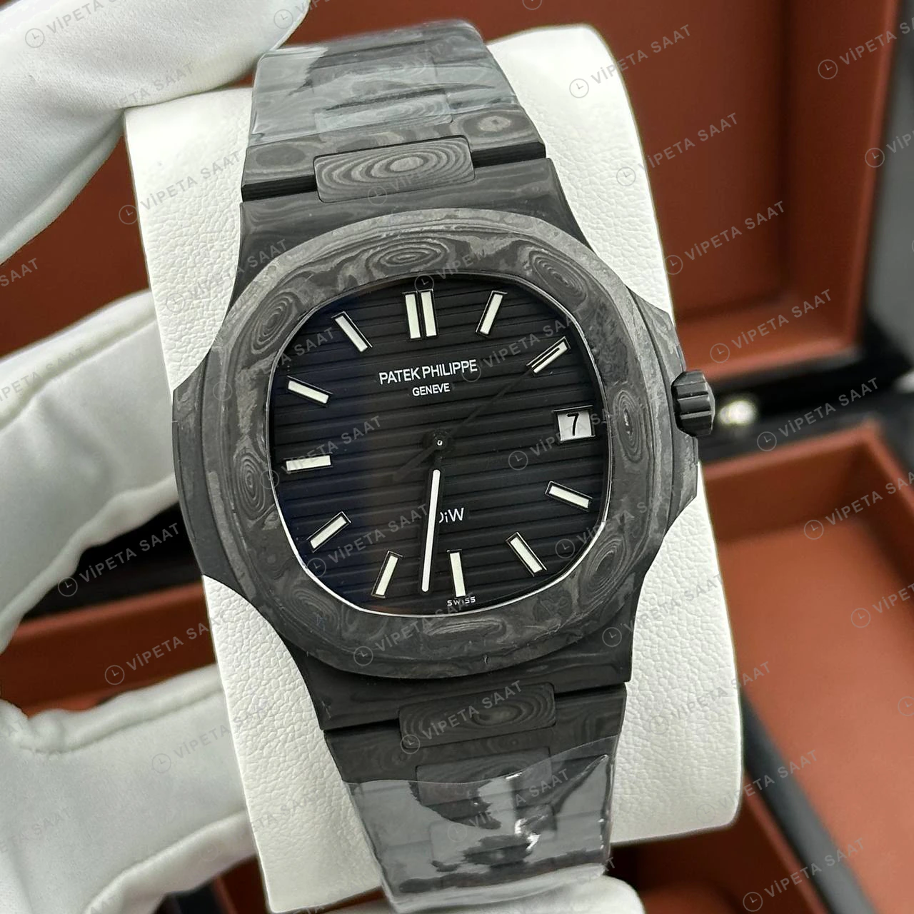 Patek Philippe 40 mm Nautilus Çelik Kasa Arka Kapak Super Clone ETA Eta Saat detay 6