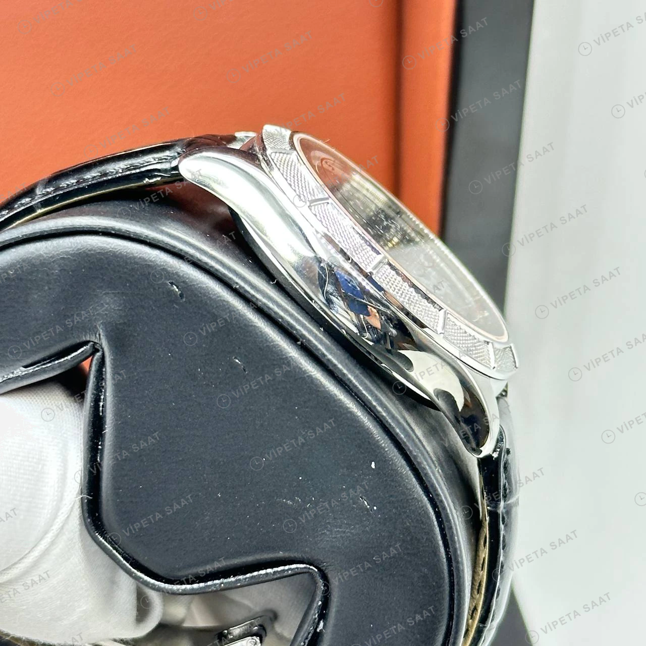 Patek Philippe 40 mm Sky Moon Gökyüzü Celestial Kadran Deri Super Clone ETA Eta Saat detay 5