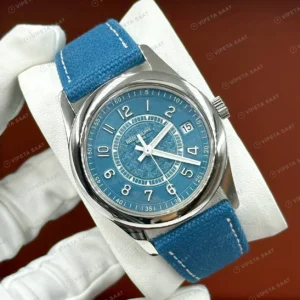 Patek Philippe 40.8 mm Aquanaut Yeşil Kadran Mavi Süet Kordon Super Clone ETA Eta Saat detay 6