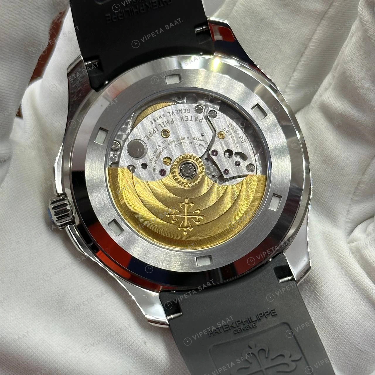 Patek Philippe Aquanaut 5167 40 mm Siyah Kadran Kauçuk Super Clone ETA Eta Saat detay 4