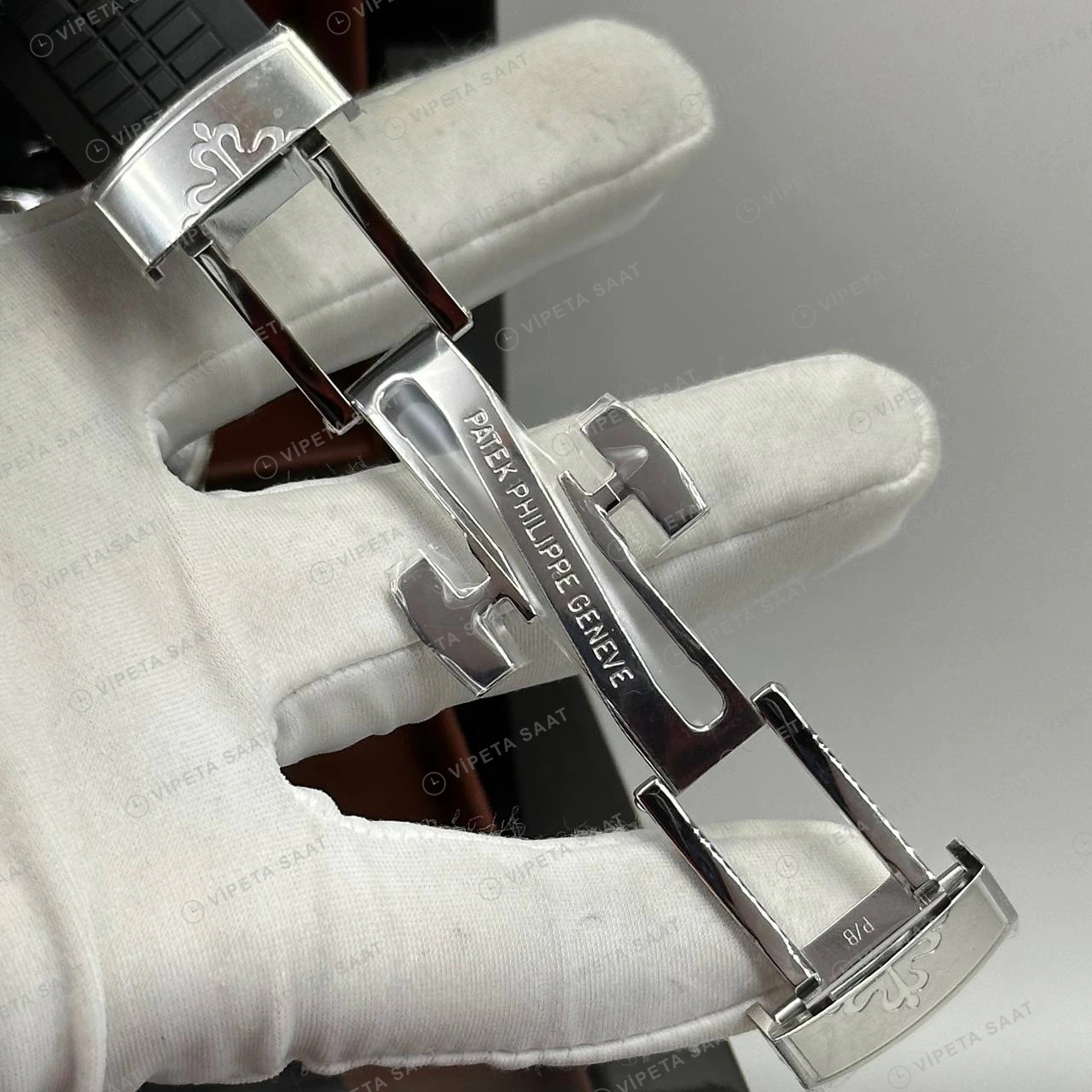 Patek Philippe Aquanaut 5167 40 mm Siyah Kadran Kauçuk Super Clone ETA Eta Saat detay 5