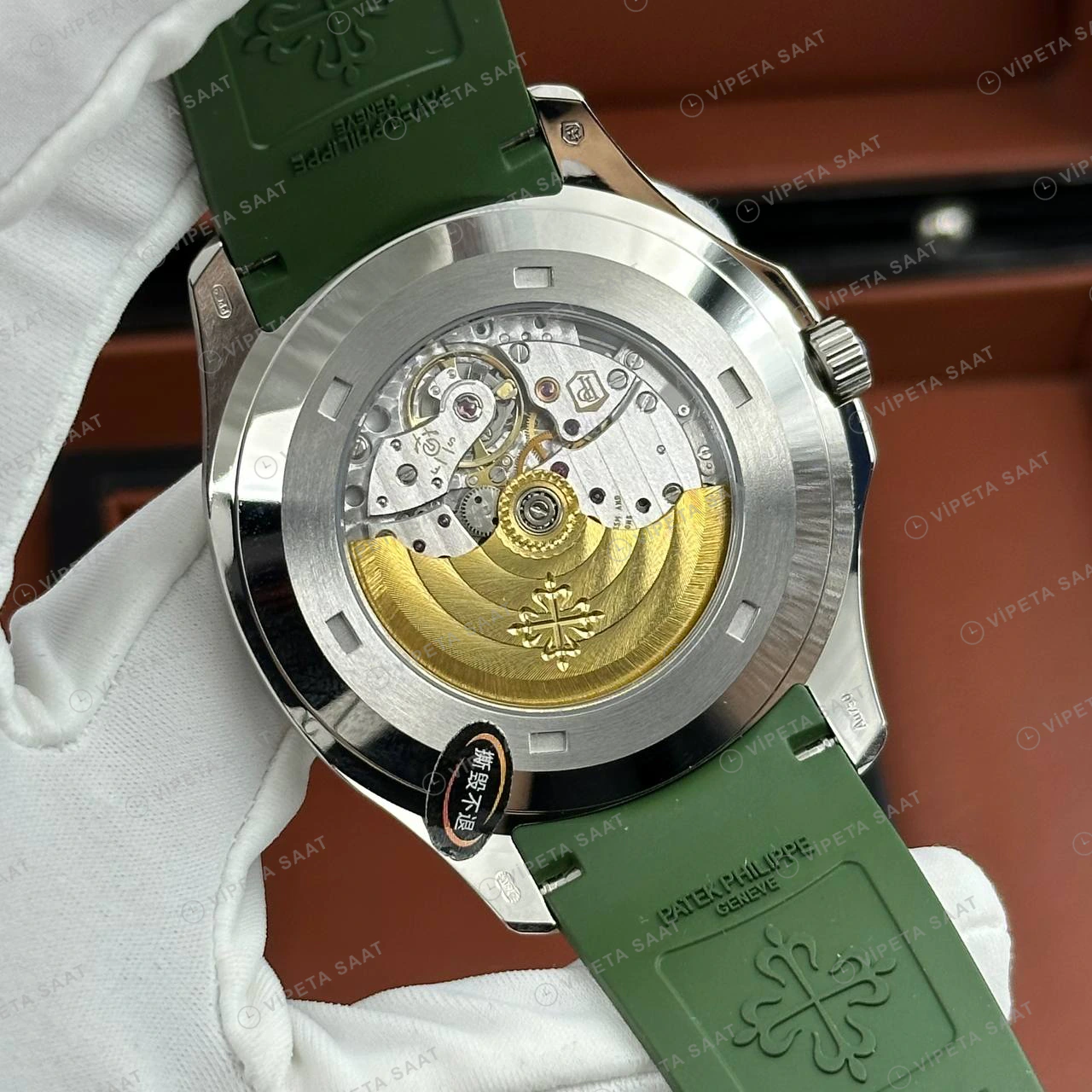 Patek Philippe Aquanaut 5167 40 mm Yeşil Kadran Kauçuk Super Clone ETA Eta Saat detay 4