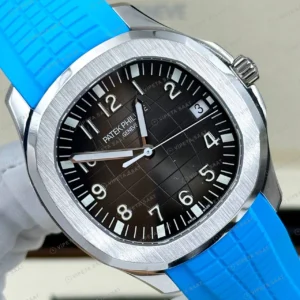 Patek Philippe Aquanaut 5167 40.8 mm Kahve Kadran Mavi Kauçuk Super Clone ETA Eta Saat detay 4