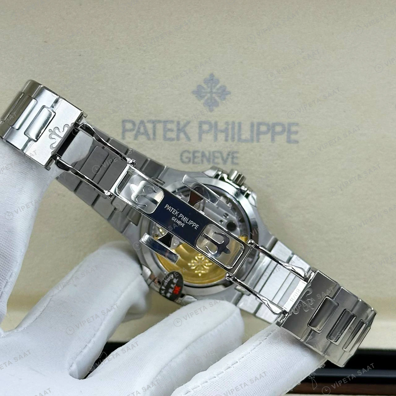 Patek Philippe Nautilus 5711 40 mm Gri Kadran Çelik Dokulu Super Clone ETA Eta Saat detay 5