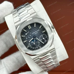 Patek Philippe Nautilus 5711 40 mm Lacivert Kadran Çelik Bileklik Super Clone ETA Eta Saat detay 5