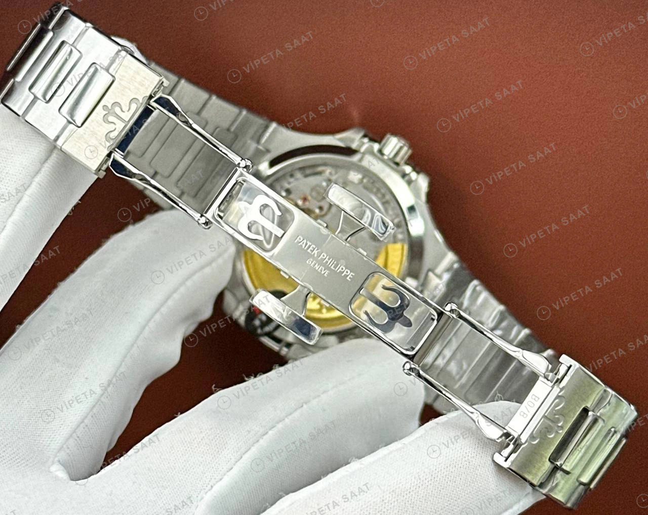 Patek Philippe Nautilus 5711 40 mm Mavi Kadran Lacivert Çelik Super Clone ETA Eta Saat detay 5