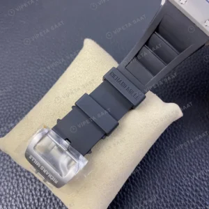 Richard Mille RM 001 Tourbillon Iskelet Kadran Kaucuk Kordon Super Clone Eta Eta Saat karşıdan görünüm