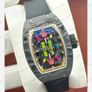 Richard Mille RM 07-03 Bonbon Renkli Karbon Kasa Kauçuk Super Clone ETA Eta Saat detay 6