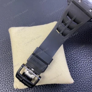 Richard Mille RM 12-01 Iskelet Kadran Karbon Kasa Siyah Kaucuk Kordon Super Clone Eta Eta Saat karşıdan görünüm