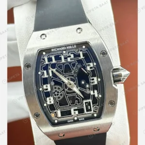 Richard Mille RM 67-01 Otomatik Çelik Rakamlı Mavi Kadran Kauçuk Super Clone ETA Eta Saat detay 4