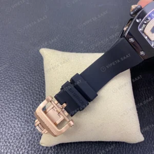 Richard Mille RM07 Iskelet Kadran Rose Kasa Kaucuk Kordon Super Clone Eta Eta Saat karşıdan görünüm