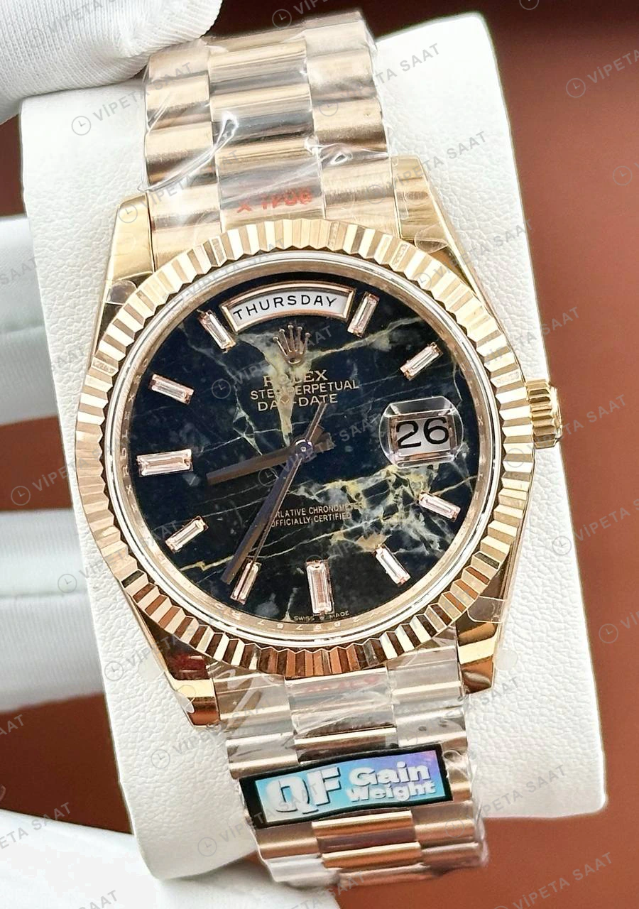 Rolex Datejust 126231 41 mm Iskelet Kadranlı Jubilee Everose Super Clone Eta Saat detay 5