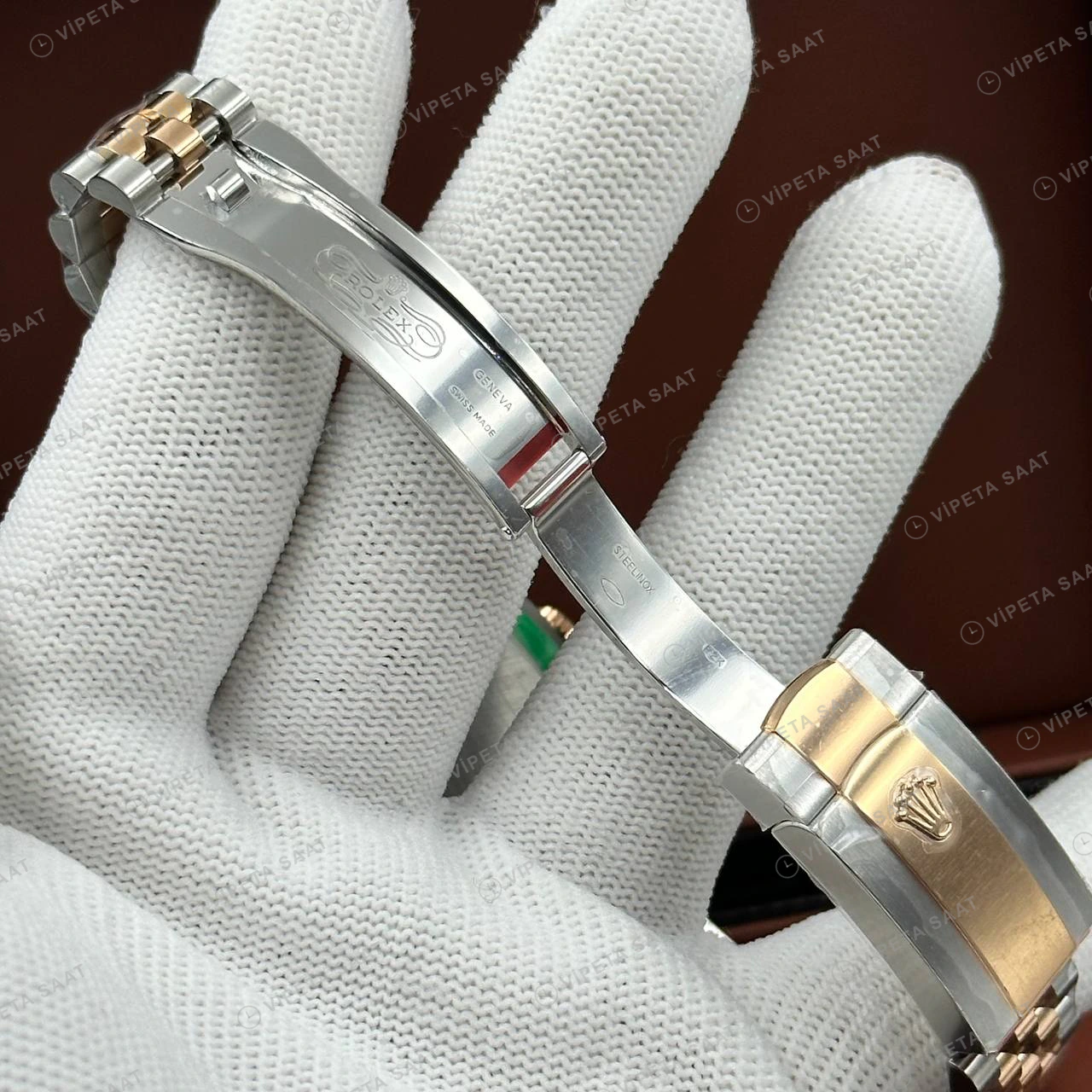Rolex Datejust 126231 41 mm Jubilee Everose İki Renk Pırlanta 2 Super Clone Eta Saat detay 4