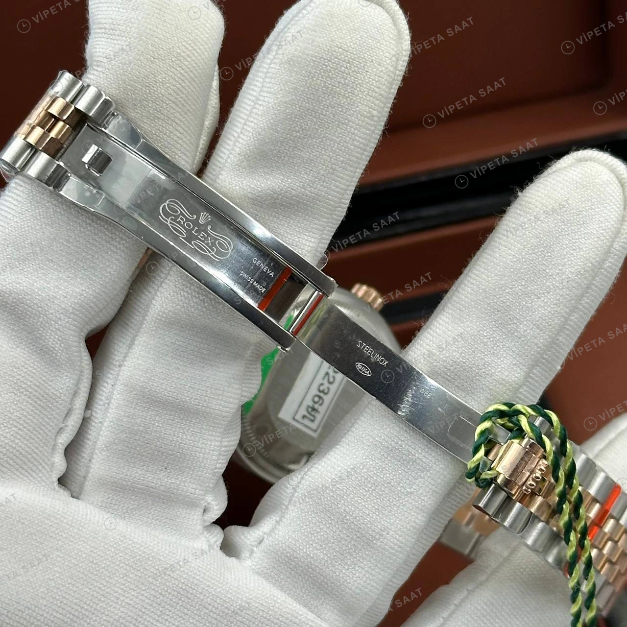 Rolex Datejust 126231 41 mm Jubilee Everose İki Renk Pırlanta 3 Super Clone Eta Saat detay 5