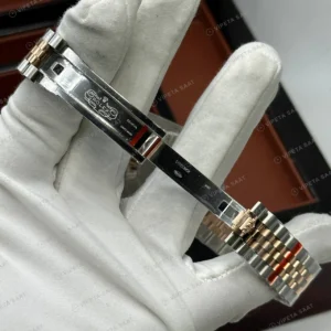 Rolex Datejust 126231 41 mm Jubilee Everose İki Renk Pırlanta Super Clone Eta Saat karşıdan görünüm
