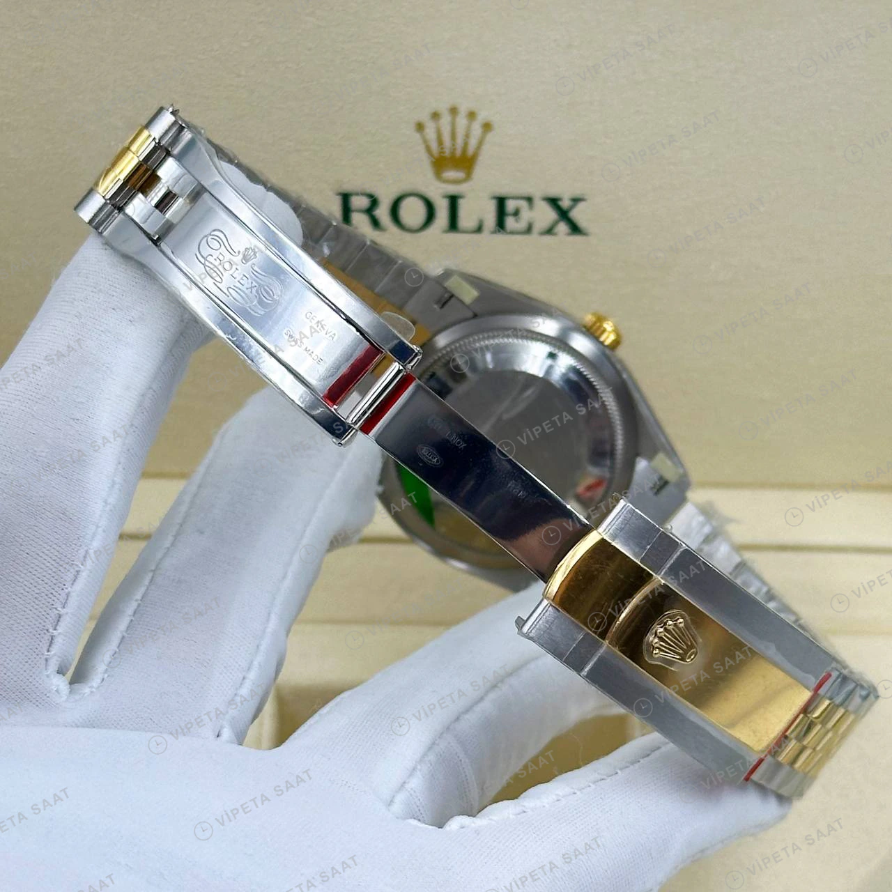 Rolex Datejust 126233 41 mm Mavi Kadranlı Jubilee Roma Super Clone Eta Saat detay 3