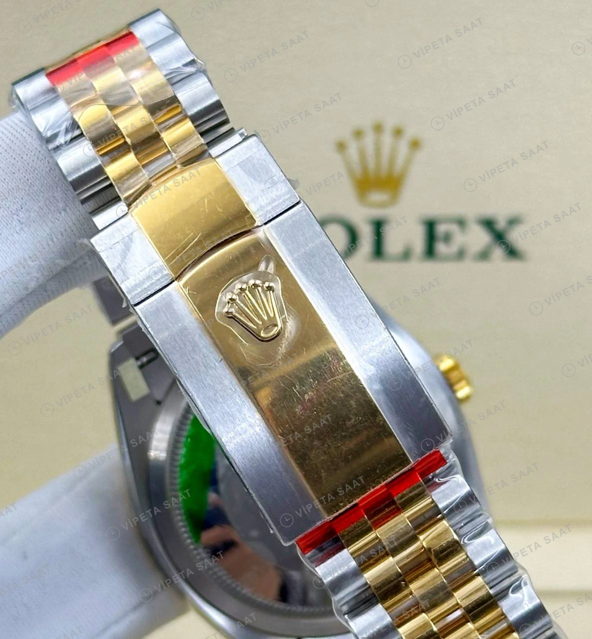 Rolex Datejust 126233 41 mm Mavi Kadranlı Jubilee Roma Super Clone Eta Saat detay 4