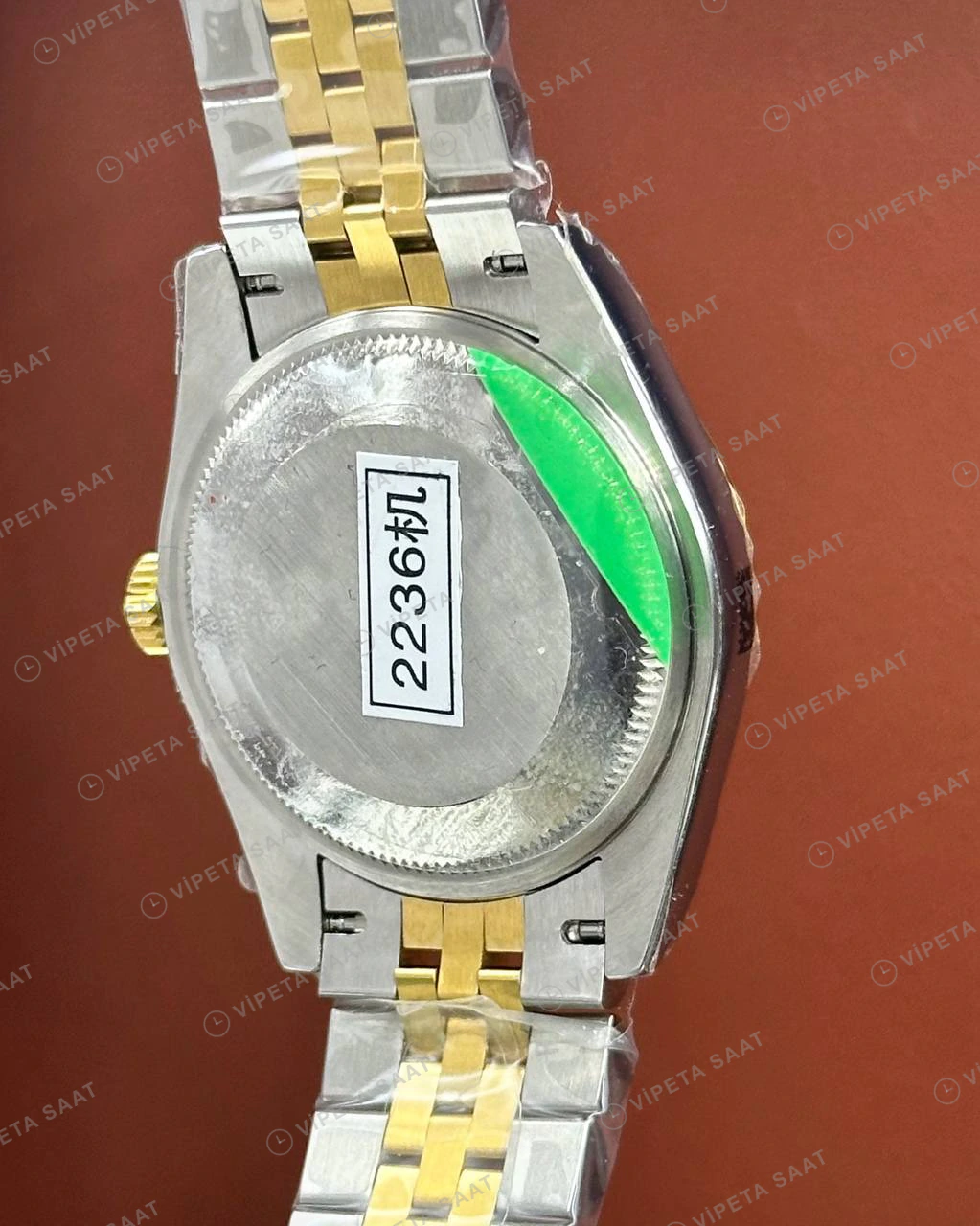 Rolex Datejust 126233 41 mm Sarı Kadranlı Jubilee Pırlanta 3 Super Clone Eta Saat detay 5
