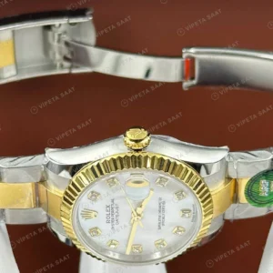 Rolex Datejust 126233 41 mm Sedef Kadranlı Jubilee Pırlanta Super Clone Eta Saat karşıdan görünüm