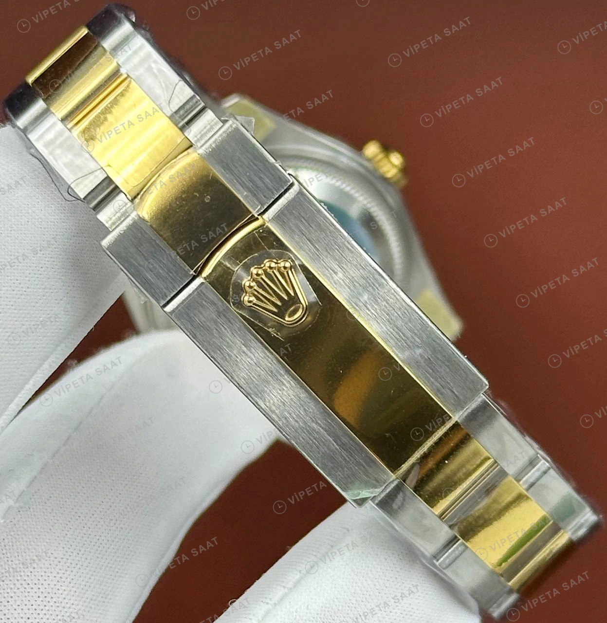Rolex Datejust 126233 41 mm Sedef Kadranlı Jubilee Pırlanta Super Clone Eta Saat detay 5