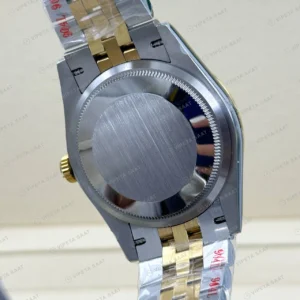 Rolex Datejust 126233 41 mm Sedef Kadranlı Jubilee Sarı Altın Pırlanta Super Clone Eta Saat karşıdan görünüm