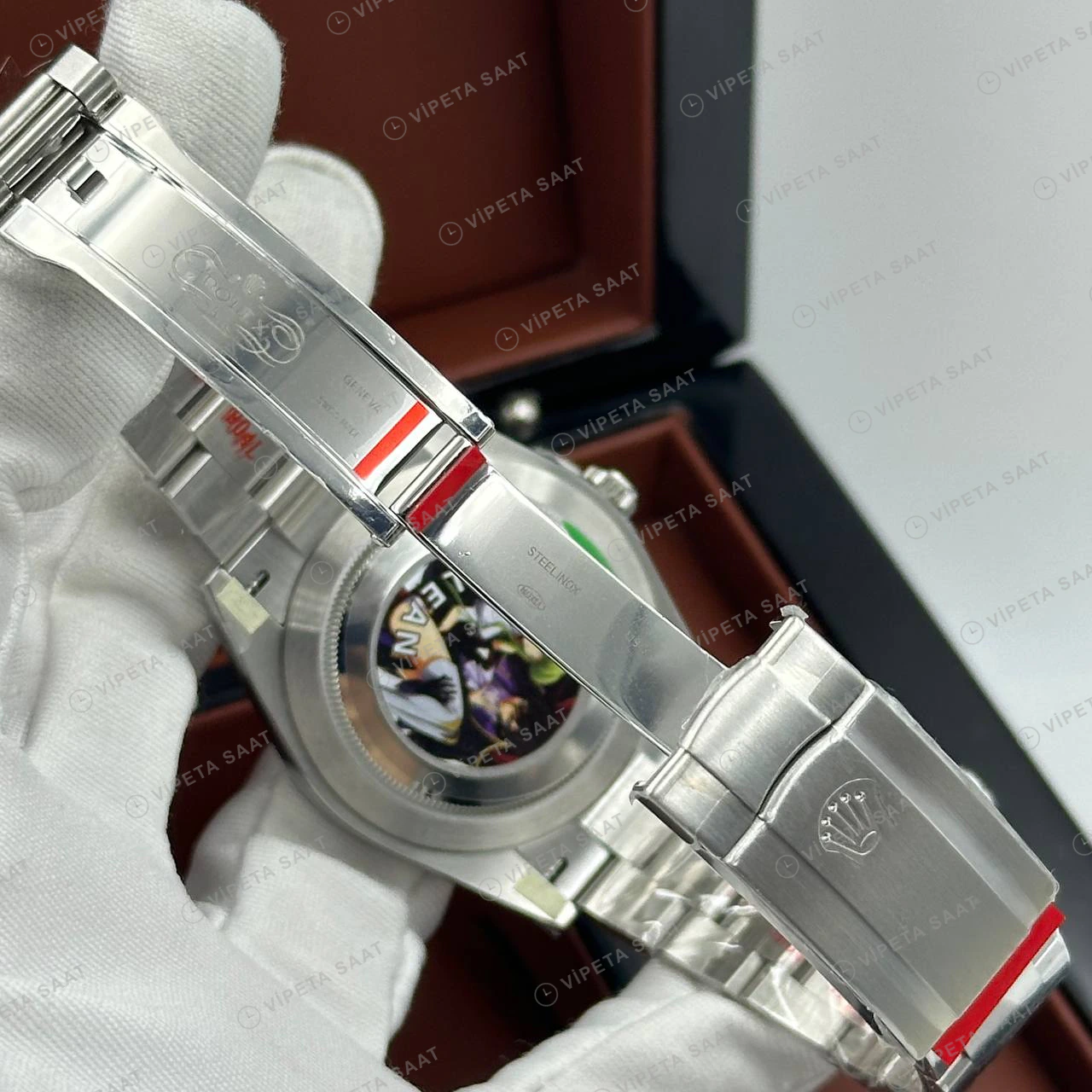 Rolex Datejust 126234 41 mm fluted Yeşil Kadranlı 2 Super Clone Eta Saat detay 5