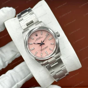 Rolex Datejust 126234 41 mm fluted Yeşil Kadranlı Jubilee 5 Super Clone Eta Saat karşıdan görünüm