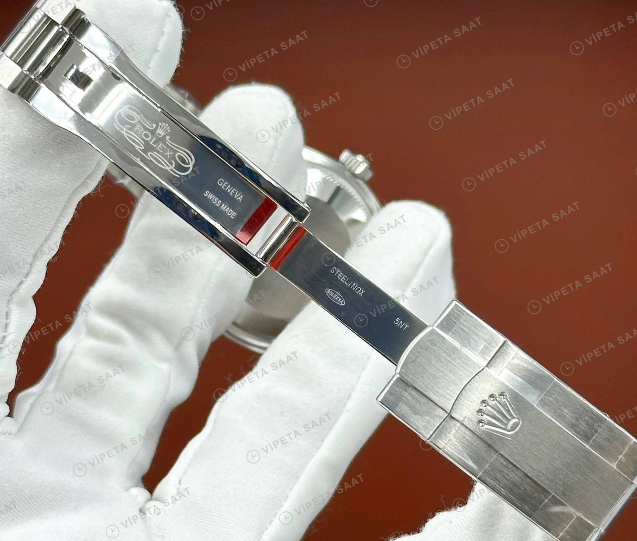 Rolex Datejust 126234 41 mm fluted Yeşil Kadranlı Jubilee 5 Super Clone Eta Saat detay 4