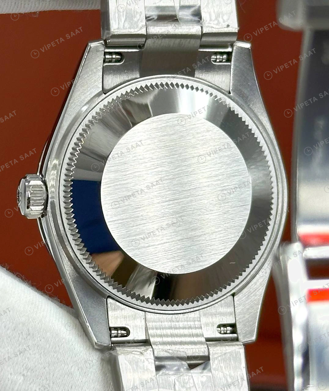 Rolex Datejust 126234 41 mm fluted Yeşil Kadranlı Jubilee 5 Super Clone Eta Saat detay 5