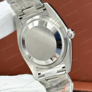 Rolex Datejust 126234 41 mm fluted Yeşil Kadranlı Jubilee Pırlanta 2 Super Clone Eta Saat karşıdan görünüm
