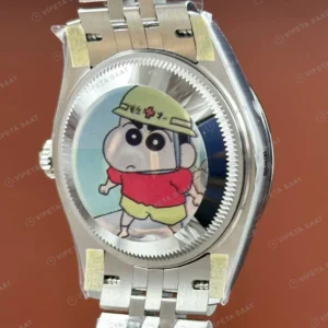 Rolex Datejust 126234 41 mm fluted Yeşil Kadranlı Jubilee Pırlanta 3 Super Clone Eta Saat karşıdan görünüm