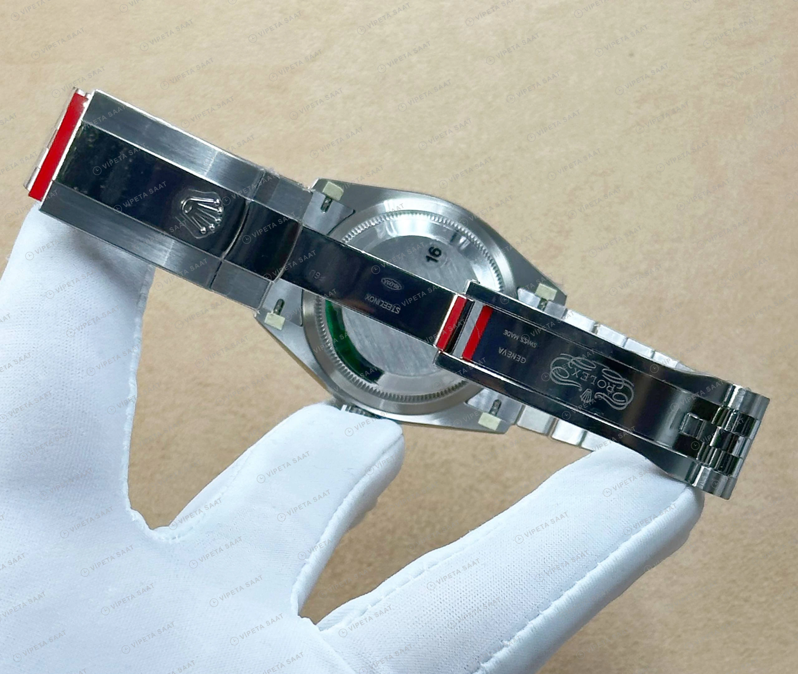 Rolex Datejust 31 mm 278274 Pırlanta İndeksli Gümüş Kadranlı Oyster Bilezik Fluted (Yivli) Bezel 2236 Super Clone ETA Saat detay 5