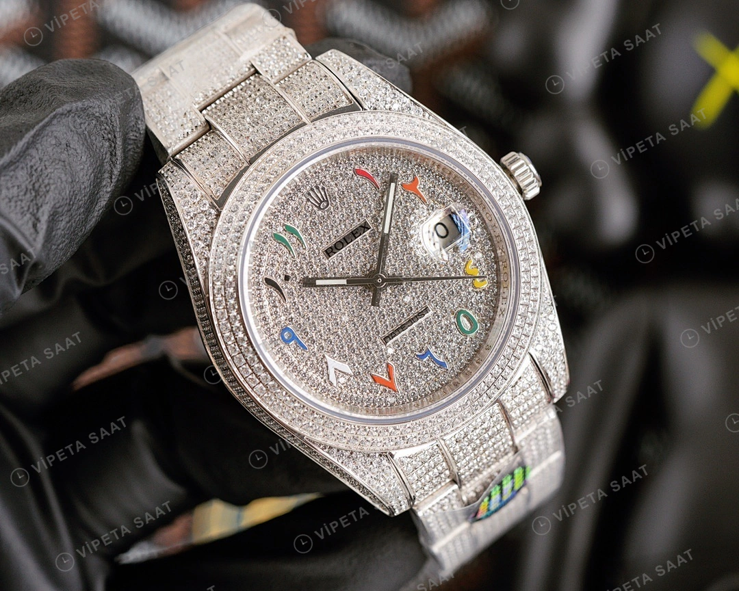 Rolex Datejust 126300 Siyah Super Clone ETA Saat karşıdan görünüm